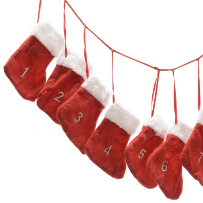 24 Stockings Advent Calendar Christmas Garland