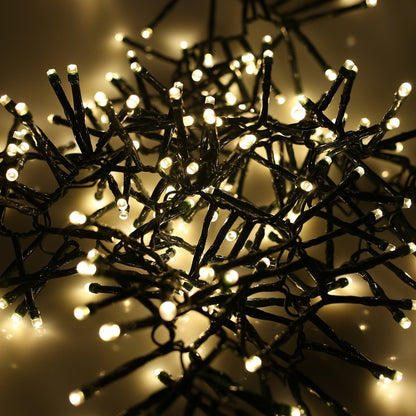 Noma 1500 Warm White Christmas Cluster Lights Green Cable