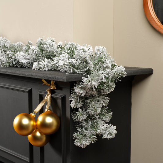 Snowy Imperial Christmas Garland 270cm