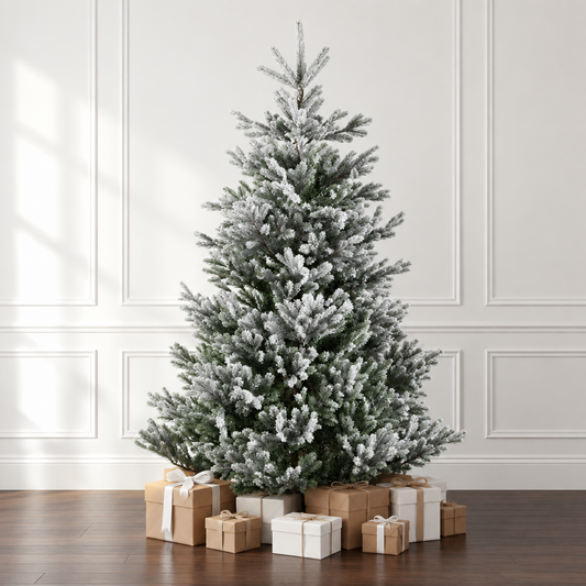 Everlands Frosted Arlberg Fir Pre Shaped Christmas Tree 7ft/210cm