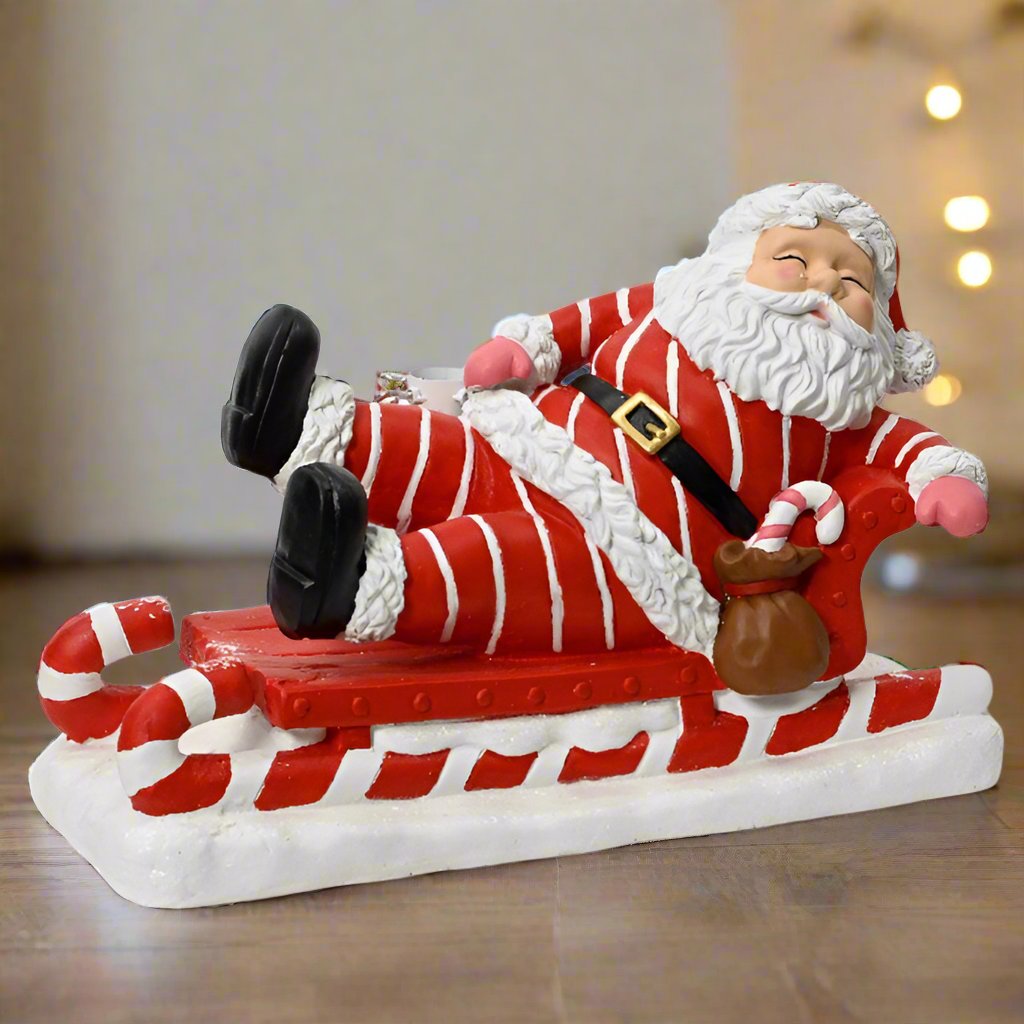 Santa on Sleigh Christmas Tree Base
