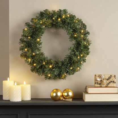 Pre Lit Imperial Wreath 60cm