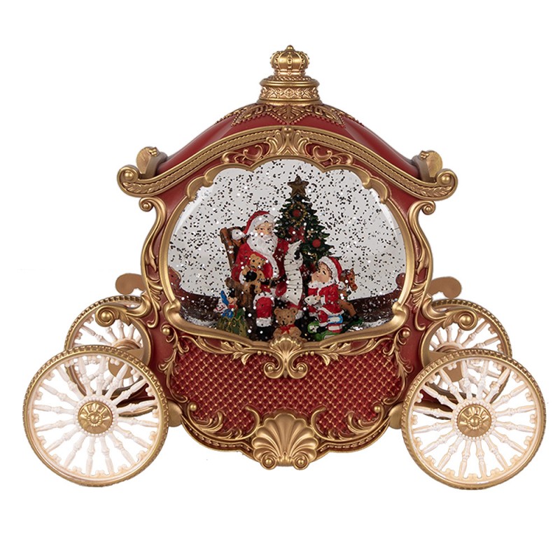 Santa Scene Christmas Carriage Water Lantern Decoration