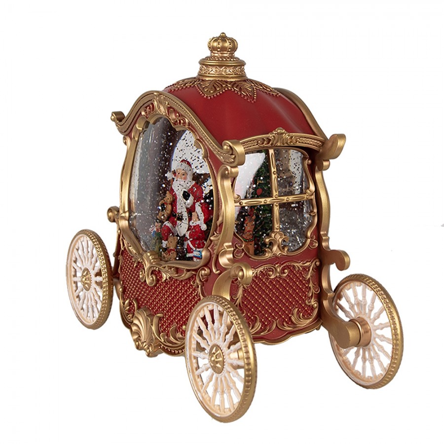 Santa Scene Christmas Carriage Water Lantern Decoration