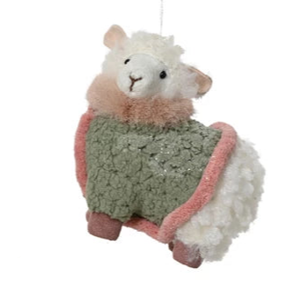 Sheep with Jacket Christmas Hanging Decoration