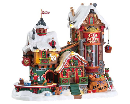 Lemax Elf Made Toy Factory Decoration