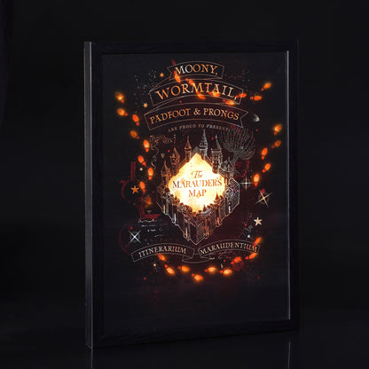 Marauders Map LED Wall Art Canvas