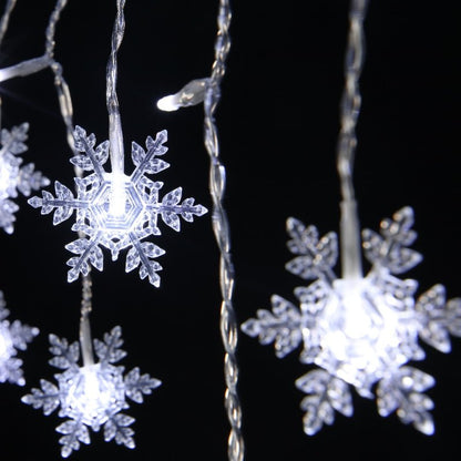 360 White Snowflake Icicle Lights