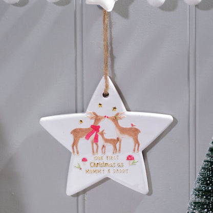 First Christmas as Mummy and Daddy Ceramic Star Ornament