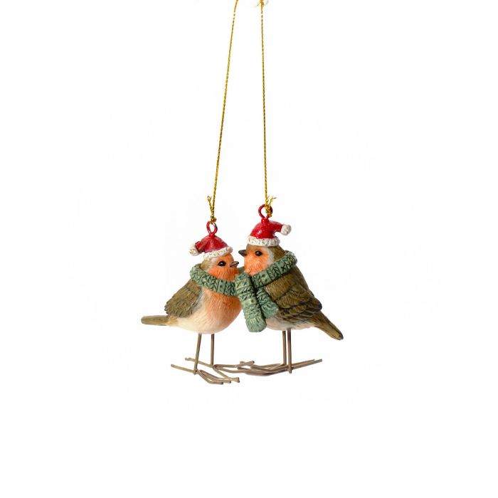 Kissing Robins Christmas Tree Decoration