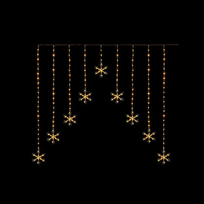 1.2 x 1.2m Warm White LED Flexibright Snowflake V Curtain Lights
