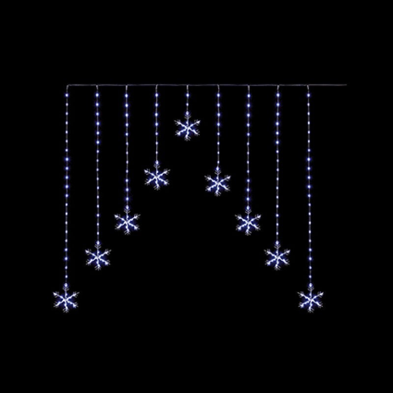 1.2 x 1.2m White LED Flexibright Snowflake V Curtain Lights