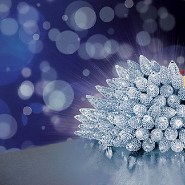 Premier 150 White LED Christmas Pinecone Lights