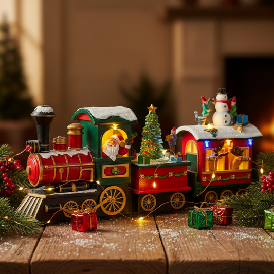 Animated Christmas Train Decoration Battery Operated