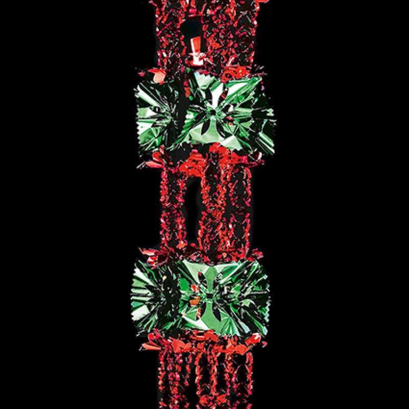 Red and Green Retro Foil Christmas Garland