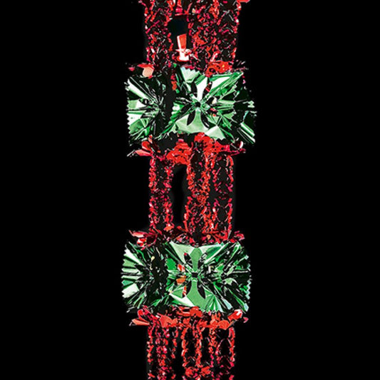 Red and Green Retro Foil Christmas Garland