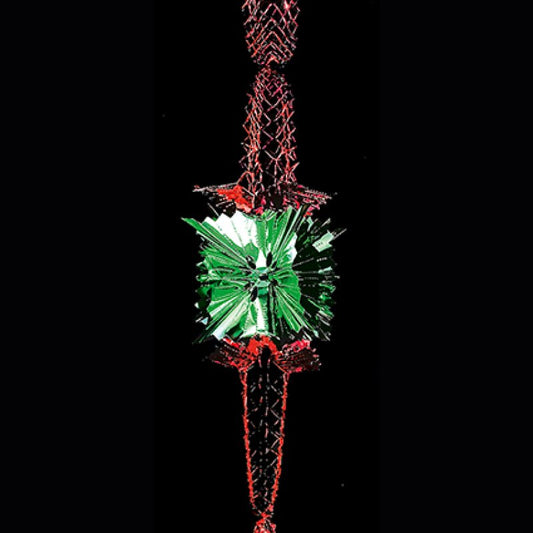 Red and Green 4 Section Retro Foil Christmas Garland