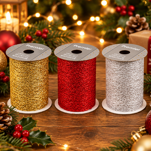 2.7m Mesh Christmas Ribbon