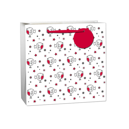Eco-Friendly Fsc™ Kraft Gift Bag with Robin Design