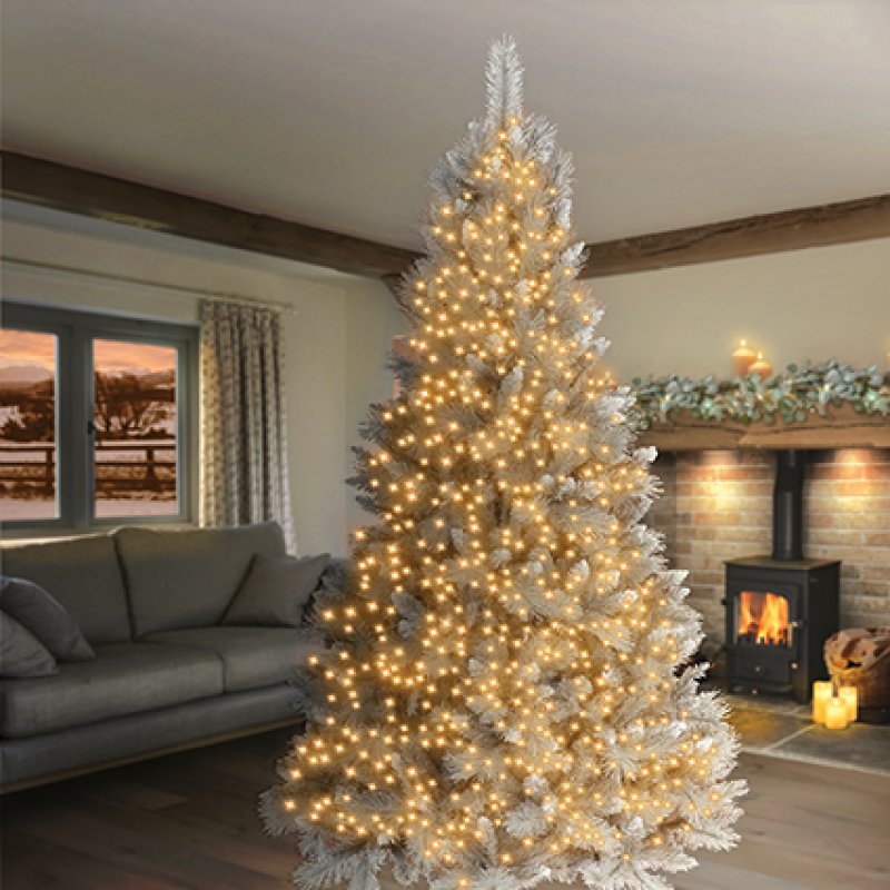 Premier TreeBrights 1000 Vintage Gold LED Christmas String Lights Clear Cable