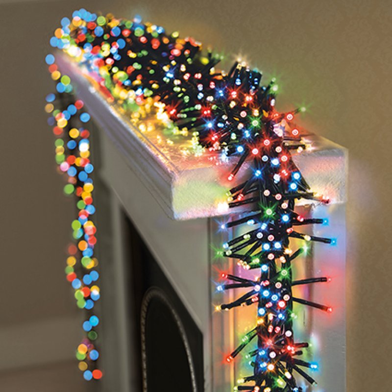 Premier 5000 Multi Coloured LED Cluster Brights Christmas Lights