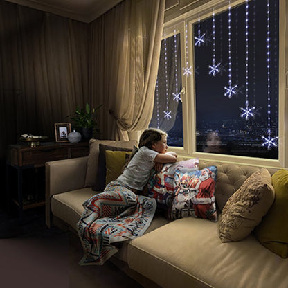 1.2 x 1.2m White LED Flexibright Snowflake V Curtain Lights
