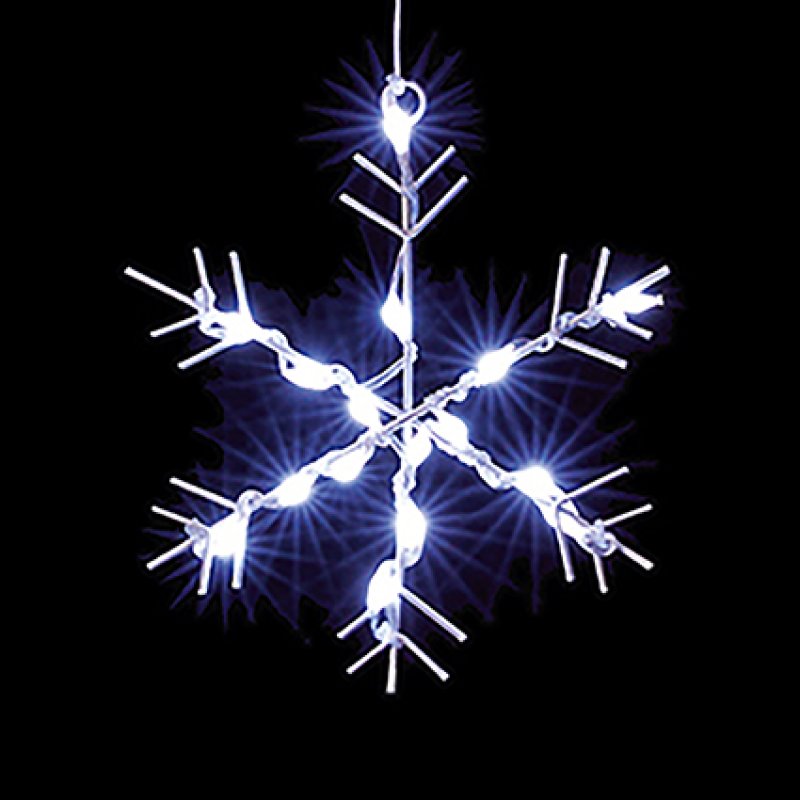 1.2 x 1.2m White LED Flexibright Snowflake V Curtain Lights