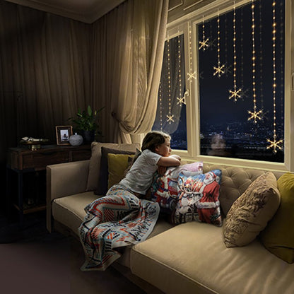 1.2 x 1.2m Warm White LED Flexibright Snowflake V Curtain Lights
