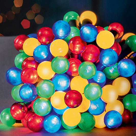Premier 100 Multi Colour Pearl Christmas Berry Lights