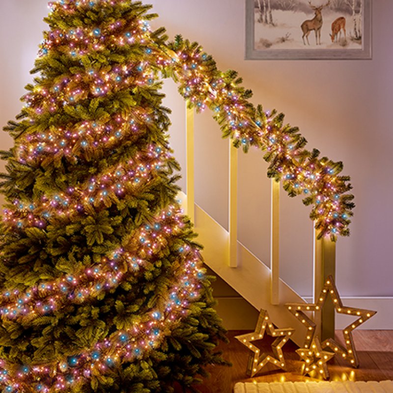 Premier 480 LED Cluster Brights Christmas Lights Rainbow