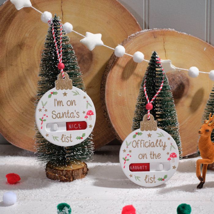 Naughty or Nice Changeable Hanger 2 assorted