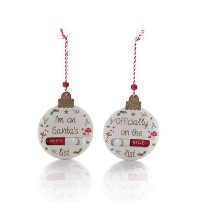Naughty or Nice Changeable Hanger 2 assorted