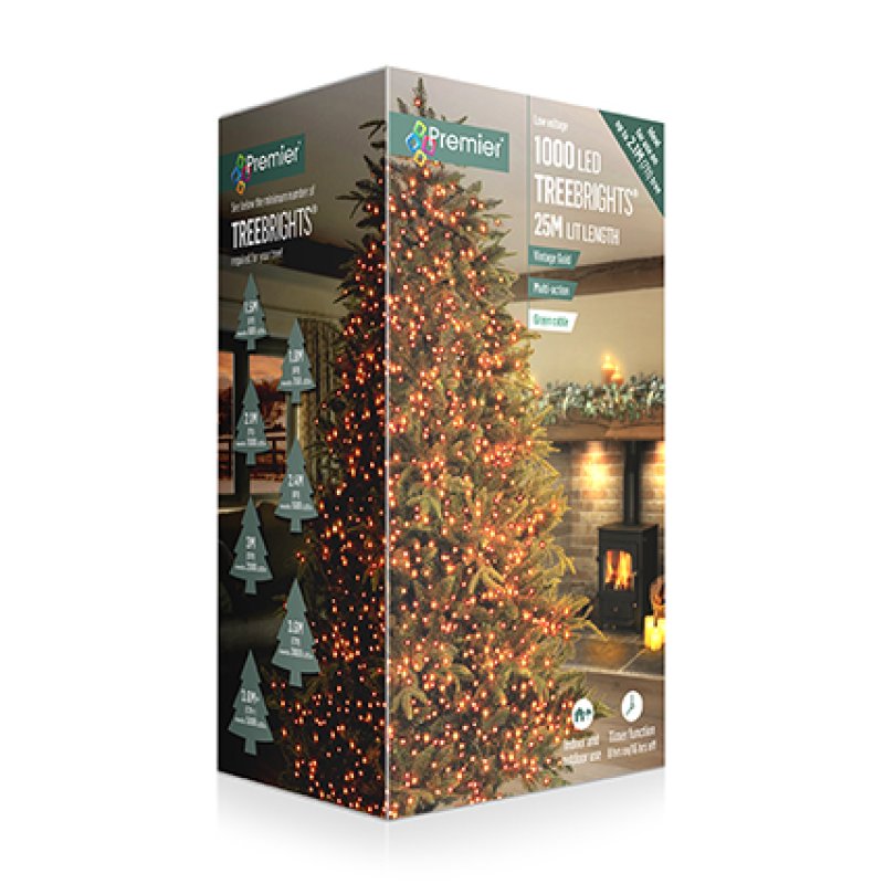 Premier 1000 LED TreeBrights 25M  retail packaging box