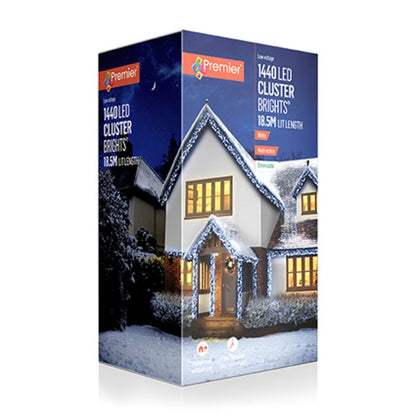 Premier 1440 LED Cluster Brights Christmas Lights White
