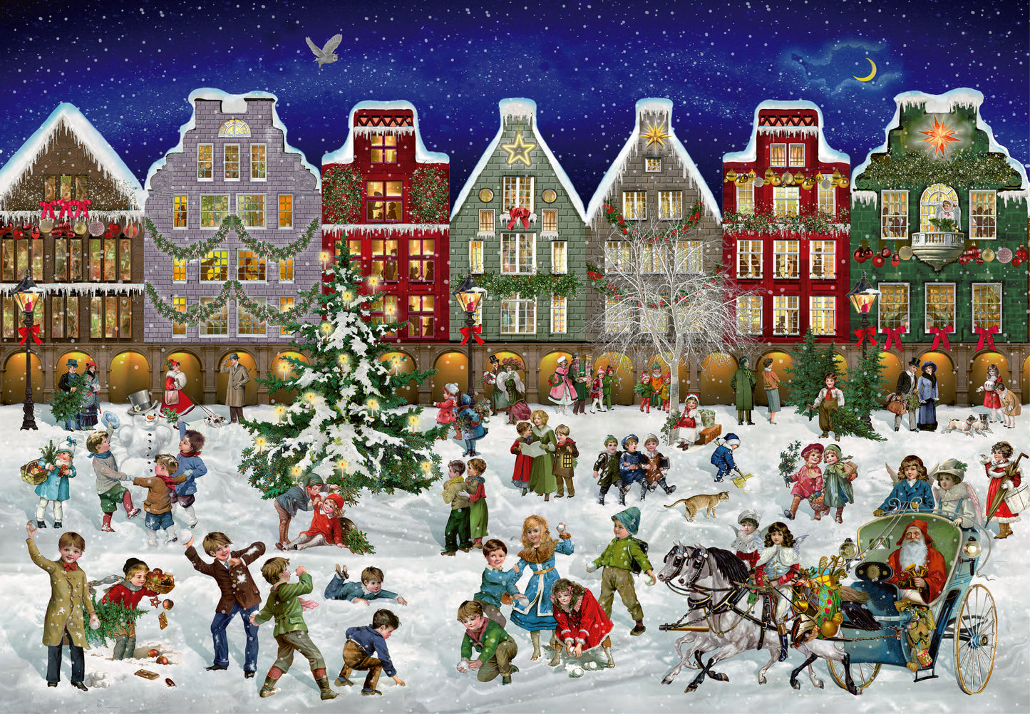 Coppenrath Winter Evening in the Town Christmas Advent Jigsaw Puzzle