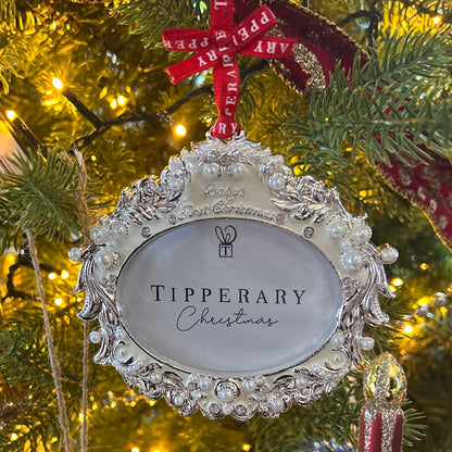Decorative ornament with 'Tipperary Christmas' text on a Christmas tree.