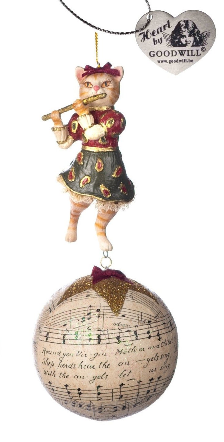 Goodwill Parade Musical Cat Christmas Ornament