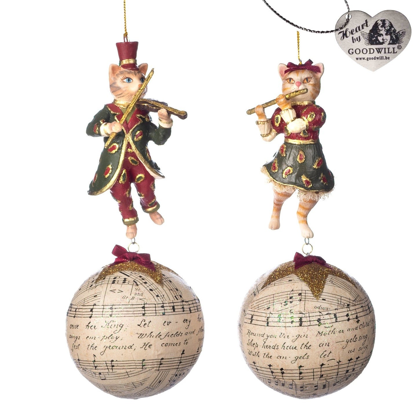 Goodwill Parade Musical Cat Christmas Ornament