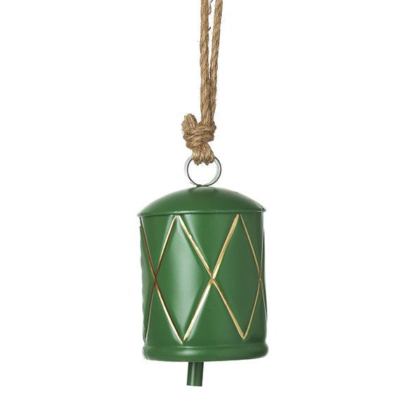 Small Green Metal Christmas Bell