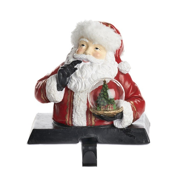 Goodwill Santa with Snow Globe Stocking Hanger