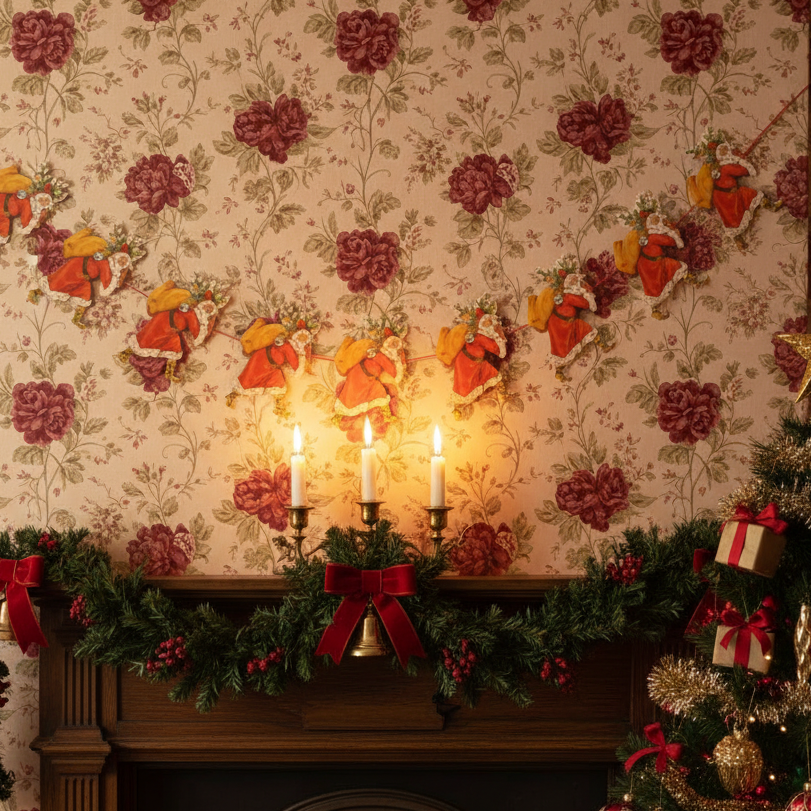 Father Christmas Paper Garland