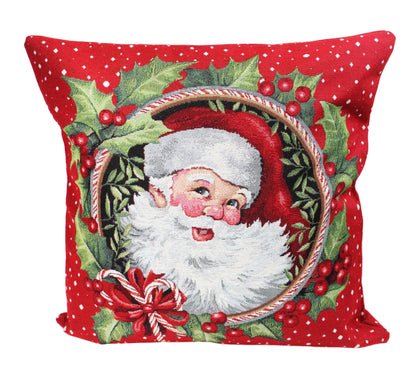 Holiday are Coming Christmas Cushion by Peggy Wilkins