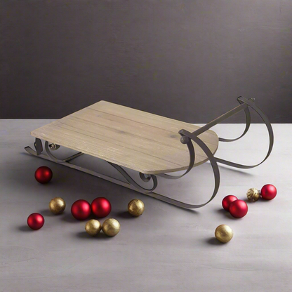 Wooden Christmas Sledge Decoration