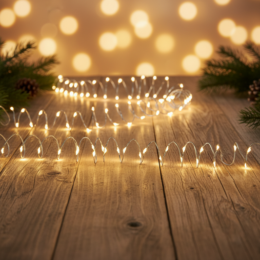 Premier 300 Warm White LED Christmas Microbrights Silver Wire