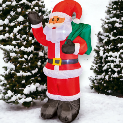 Premier 6ft/180cm Inflatable Waving Santa Christmas Display Decoration