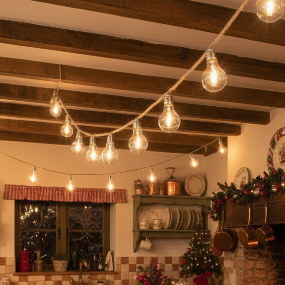 Premier 10 Bulb Jute Rope Party Lights