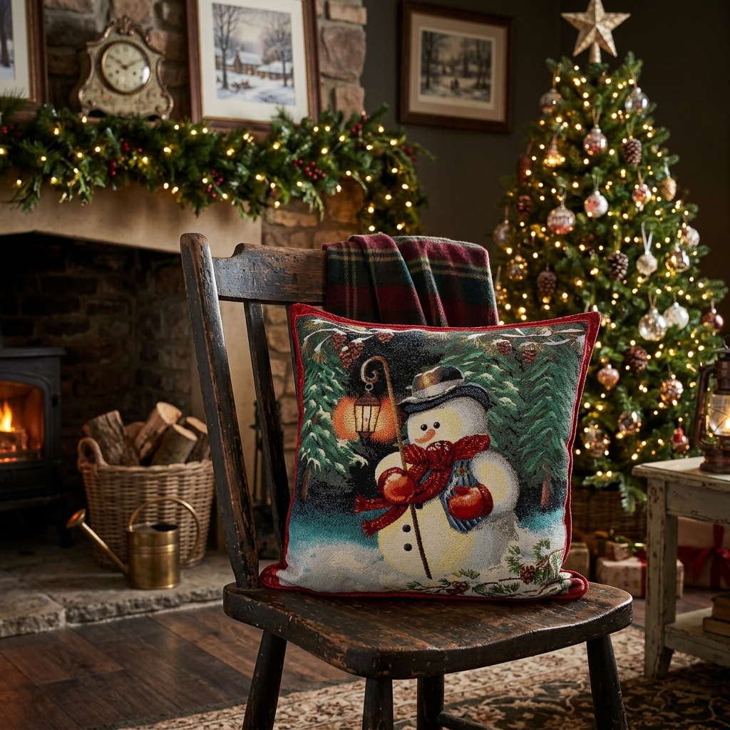 Light the Way Christmas Cushion by Peggy Wilkins