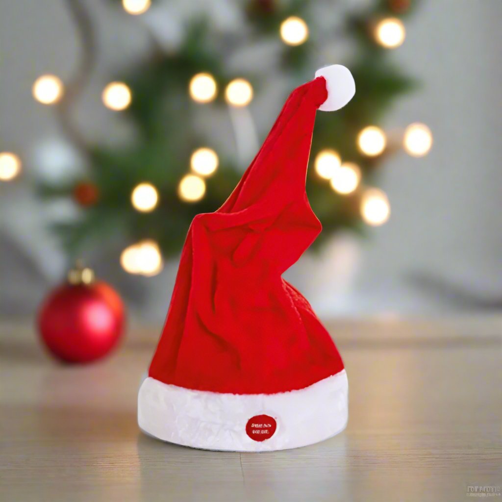 Musical Christmas Santa Hat 35cm