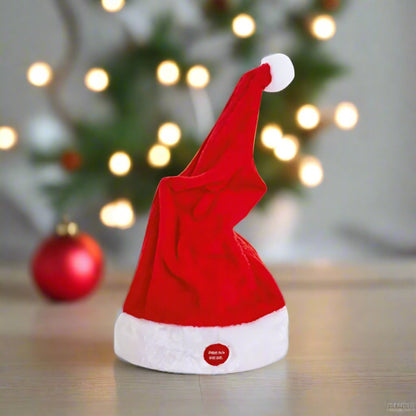 Musical Christmas Santa Hat 35cm