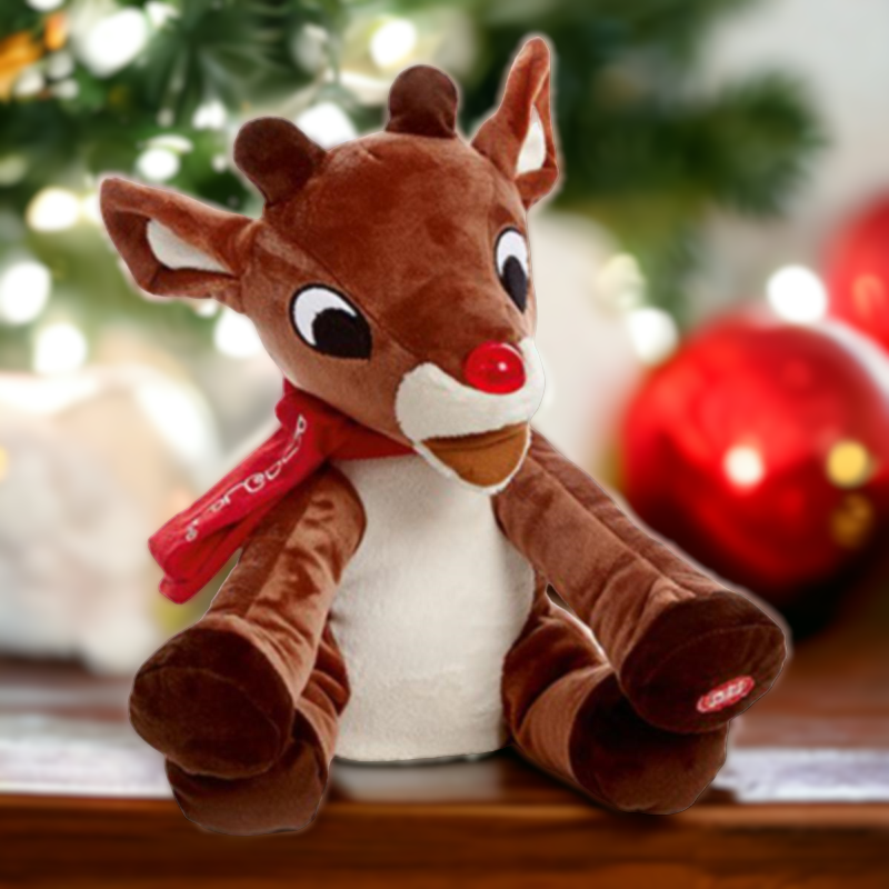 Lit Musical Plush Animated Rudolph the Reindeer Christmas Decoration